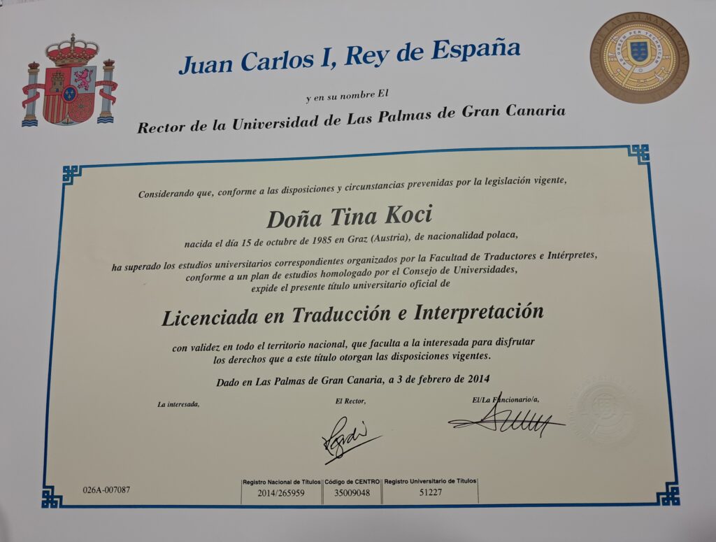 tłumacz przysięgły języka hiszpańskiego