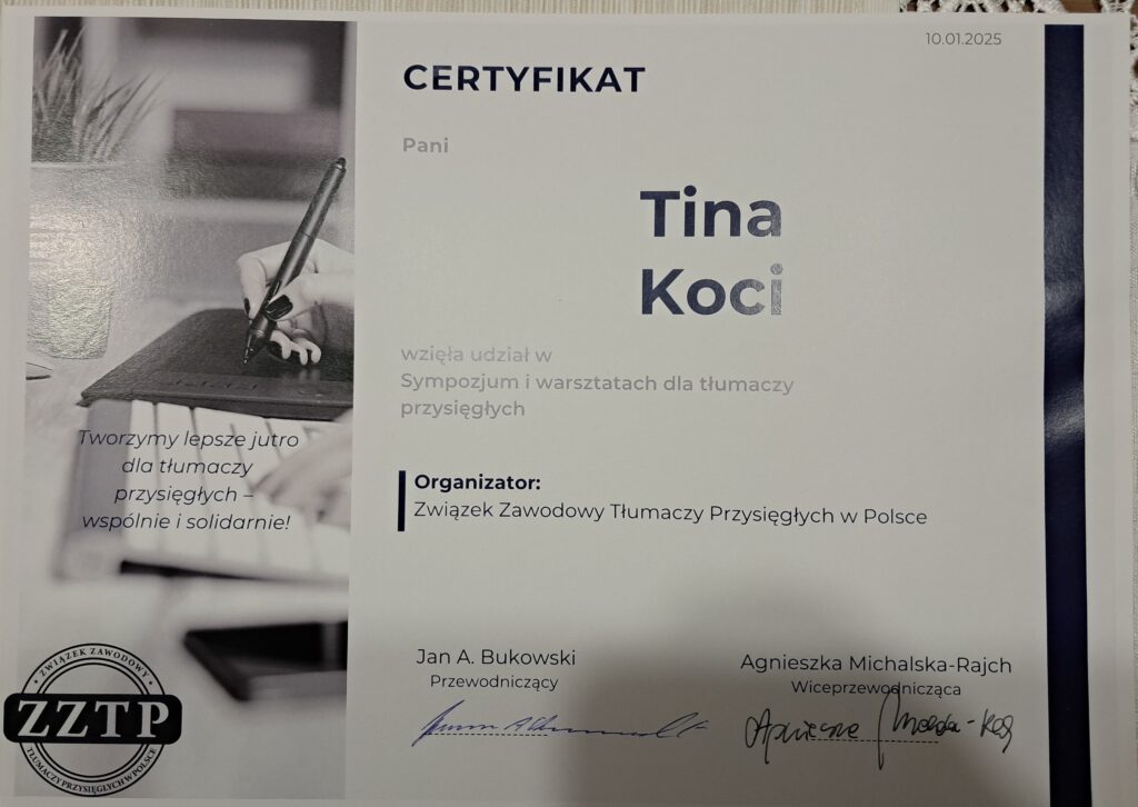 tłumacz przysięgły języka hiszpańskiego