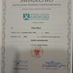 Dyplom ze studiów podyplomowych menadżerskich Tina Koci